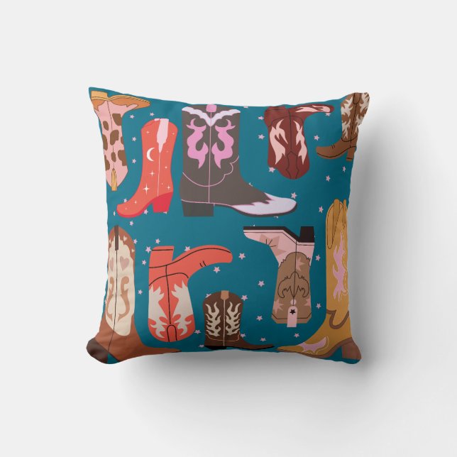 Coussin Botte de cow-girl de charme du sud (Recto)