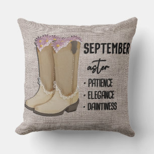 Coussin Bottes florales Mois de naissance Fleur/Septembre