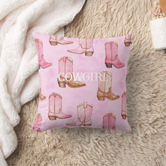 Coussin Bottes pour fille rose Tan Anniversaire (Couverture)