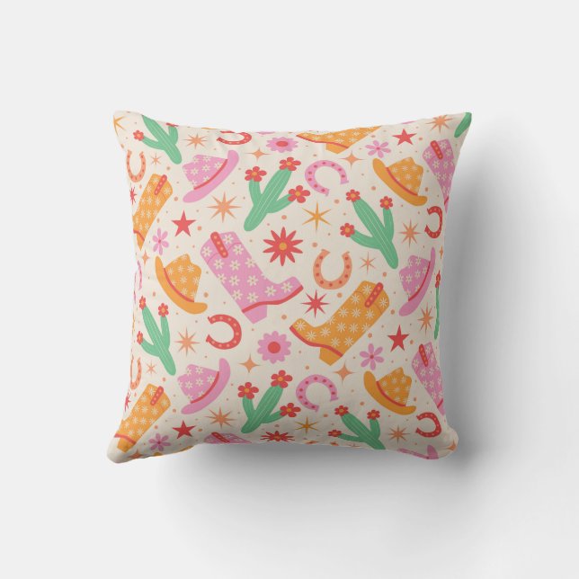 Coussin Bottes pour fille super et Motif Casquette avec Ca (Verso)