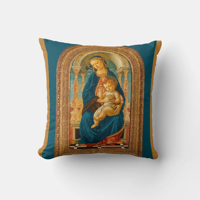 Coussin Botticelli (1445-1510) Madonna & Child Enthroned (Recto)