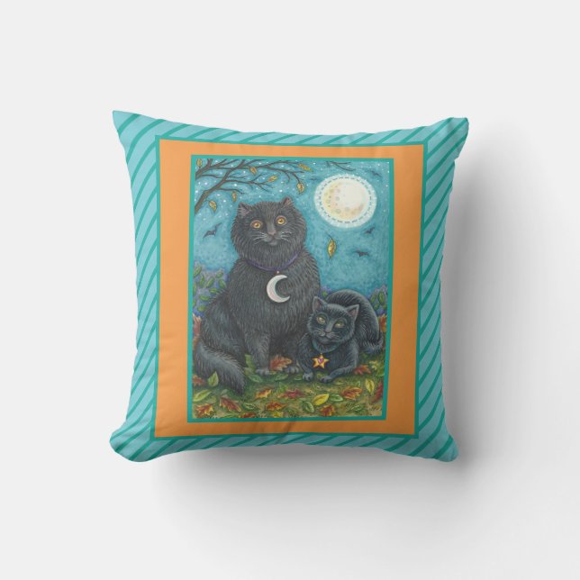 COUSSIN BOUBO ET PYEWACKET, CHATS NOIRS JETANT UN OREILLÈR (Recto)