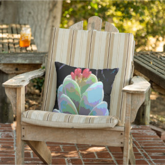 Coussin Boucles de fleurs de cactus