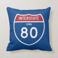Bouclier d'autoroute nationale de l'Iowa IA I-80 -