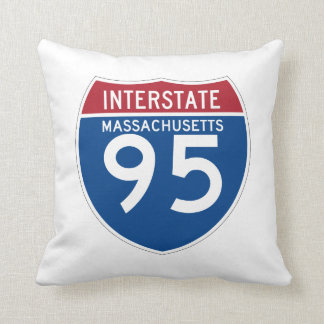 Coussin Bouclier d'autoroute nationale du Massachusetts mA