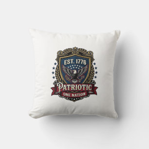 Coussin Bouclier de bataille patriotique 1776 Sym inspiré 