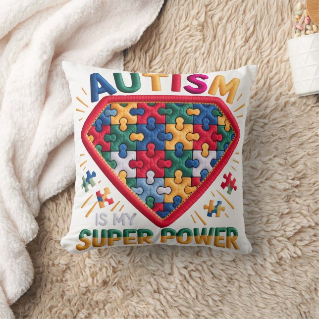 Coussin Bouclier de super-héros pour la sensibilisation à  (Couverture)
