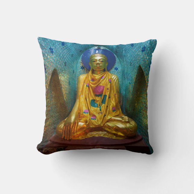Coussin Bouddha Dans L'Alcône Orné (Recto)