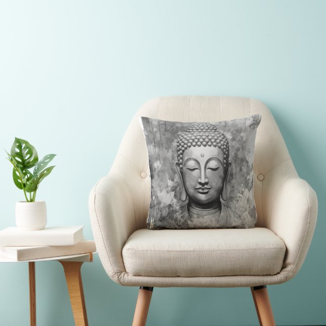 Coussin Bouddha peinture moderne coloré (Chaise)