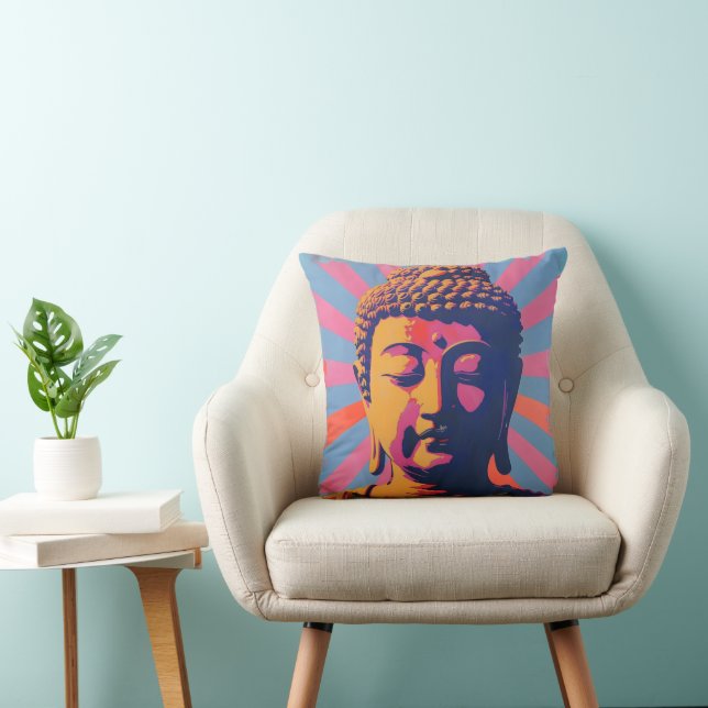 Coussin Bouddha Pop Art (Chaise)