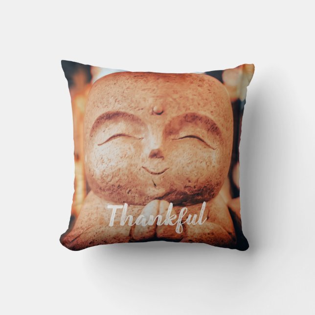 Coussin Bouddha souriant reconnaissant (Recto)
