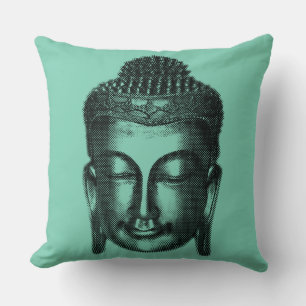 Coussin Bouddha sourire II - demi-ton noir + vos idées