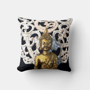 Coussin Bouddha Terre d'Or OM Aum Mantra Ajna Méditation