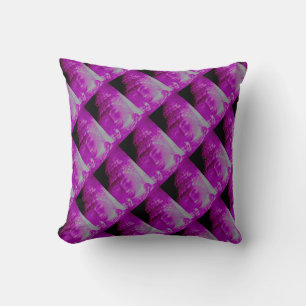 coussin bouddha violet et gris