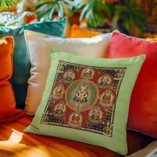 Coussin Bouddhisme Tantrique Tibétain vintage Mandala