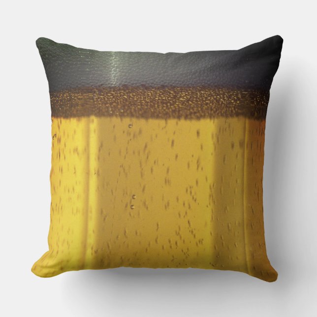 Coussin Boue de bière avec bulles et mousse (Recto)