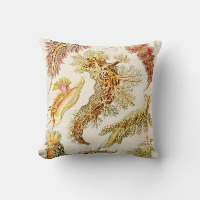 Coussin Boue de mer - Ernst Haeckel (Recto)