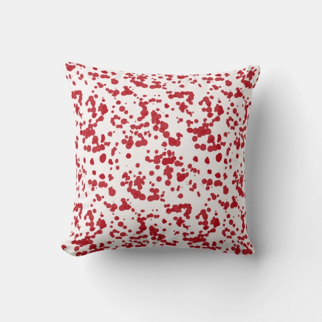 Coussin Bouffées de peinture rouge (Recto)