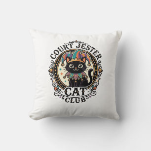 Coussin Bouffon de cour Chat Design amusant pour amateur d