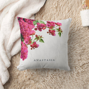 Coussin Bougainvilliers Floral Méditerranée Grecque