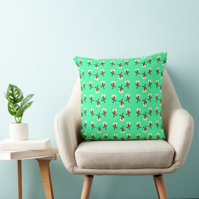 Coussin Bougie Bourgogne avec saint Noël (Chaise)