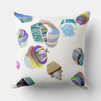 Coussin Boulangerie minimaliste moderne bleu turquoise ver