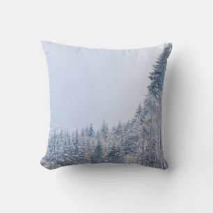 Coussin Boule blanche et bleu neige Joyeux Noël