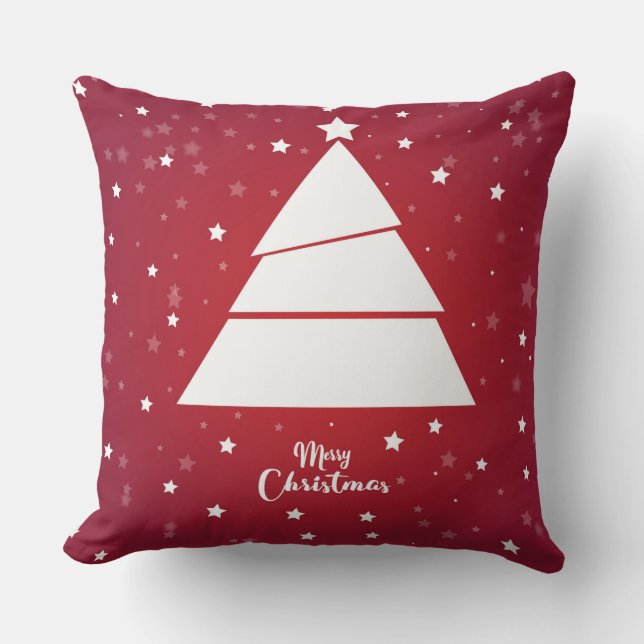 Coussin Boule blanche et bleu neige Joyeux Noël (Recto)
