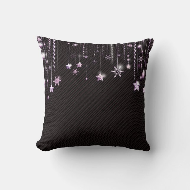 Coussin Boule blanche et bleu neige Joyeux Noël (Recto)