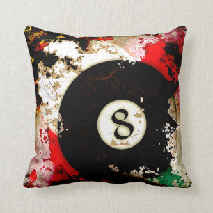 COUSSIN BOULE DE BILLARDS NUMÉRO 8