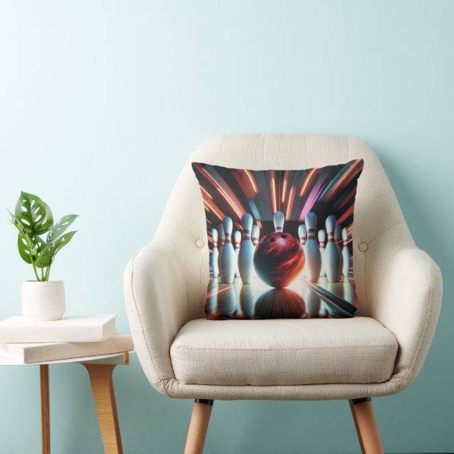 Coussin Boule de Bowling et Pins (Chaise)
