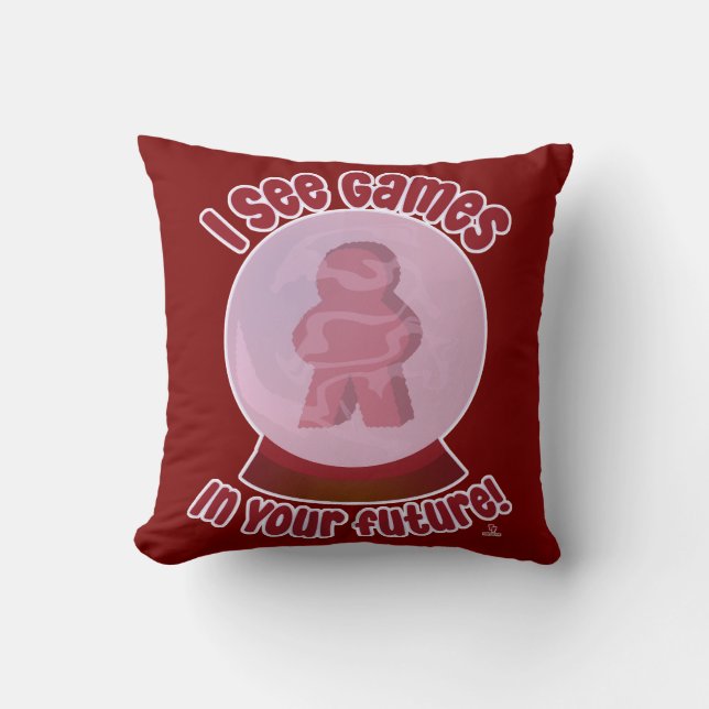Coussin Boule de cristal de prédiction de slogan de futurs (Recto)