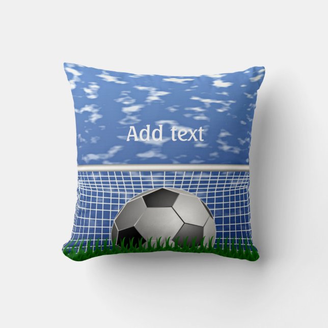 Coussin Boule de football dans le filet, modèle, (Recto)