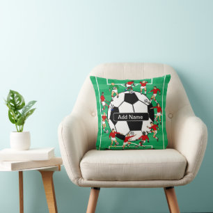 Coussin Boule de football et joueurs personnalisés