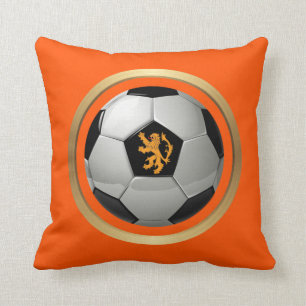 Coussin Boule de football Pays-Bas, Lion hollandais sur or