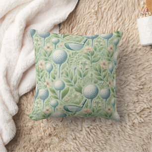 Coussin Boule de golf avec fleurs pour golfeur en mars ver