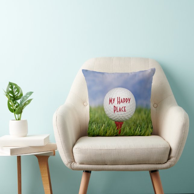 Coussin Boule de golf avec texte (Chaise)