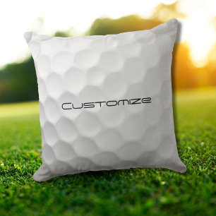 Coussin Boule de golf avec texte personnalisé