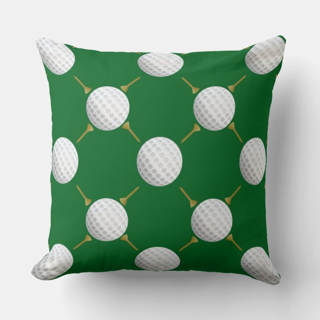 Coussin Boule de golf personnalisable et Tee - shirts sur  (Recto)
