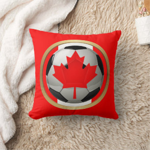 Coussin Boule de soccer canadienne