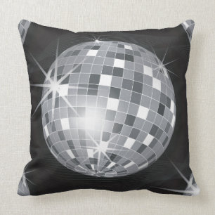 Coussin boule disco argent