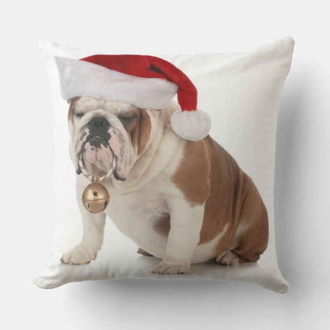 Coussin Bouledogue anglais utilisant le casquette de Père (Recto)