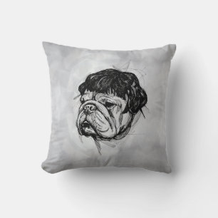 Coussin Bouledogue avec une perruque (Style 7) Beaux-Arts