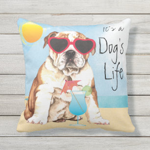 Coussin Bouledogue d'été