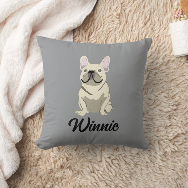 Coussin Bouledogue français crème (Couverture)