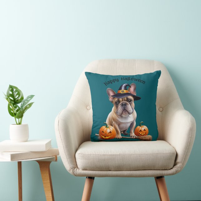 Coussin Bouledogue français Halloween (Chaise)