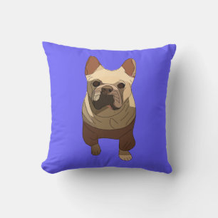 Coussin Bouledogue Français, Lavande Violet