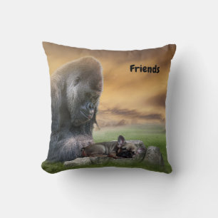 Coussin Bouledogue Français Meilleurs amis French Bulldo