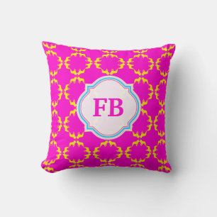 Coussin Bouledogues français jaunes