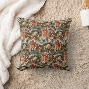 Coussin Boules de Noël Victoriennes Vintage